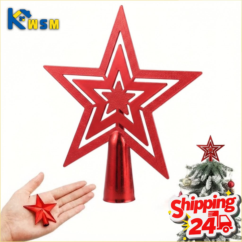 Star Tree Topper - 1-20 piezas de estrella dorada brillante