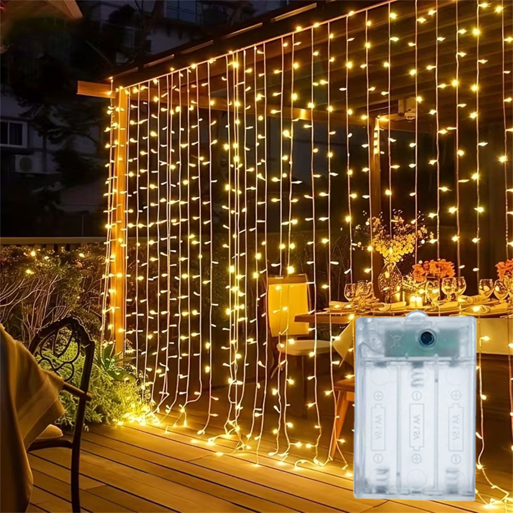 Led Fairy String Lights - Guirnalda de luces LED para cortinas,