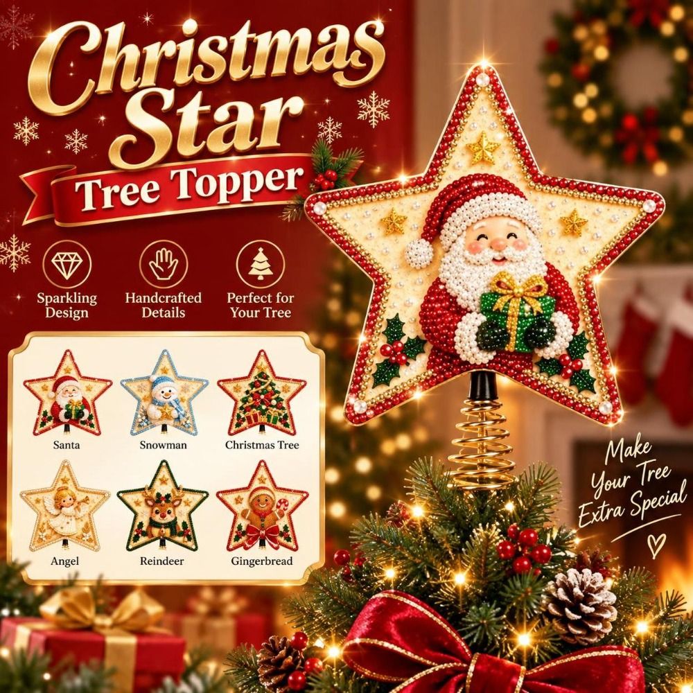 Star Tree Topper - Adorno de estrella para árbol de