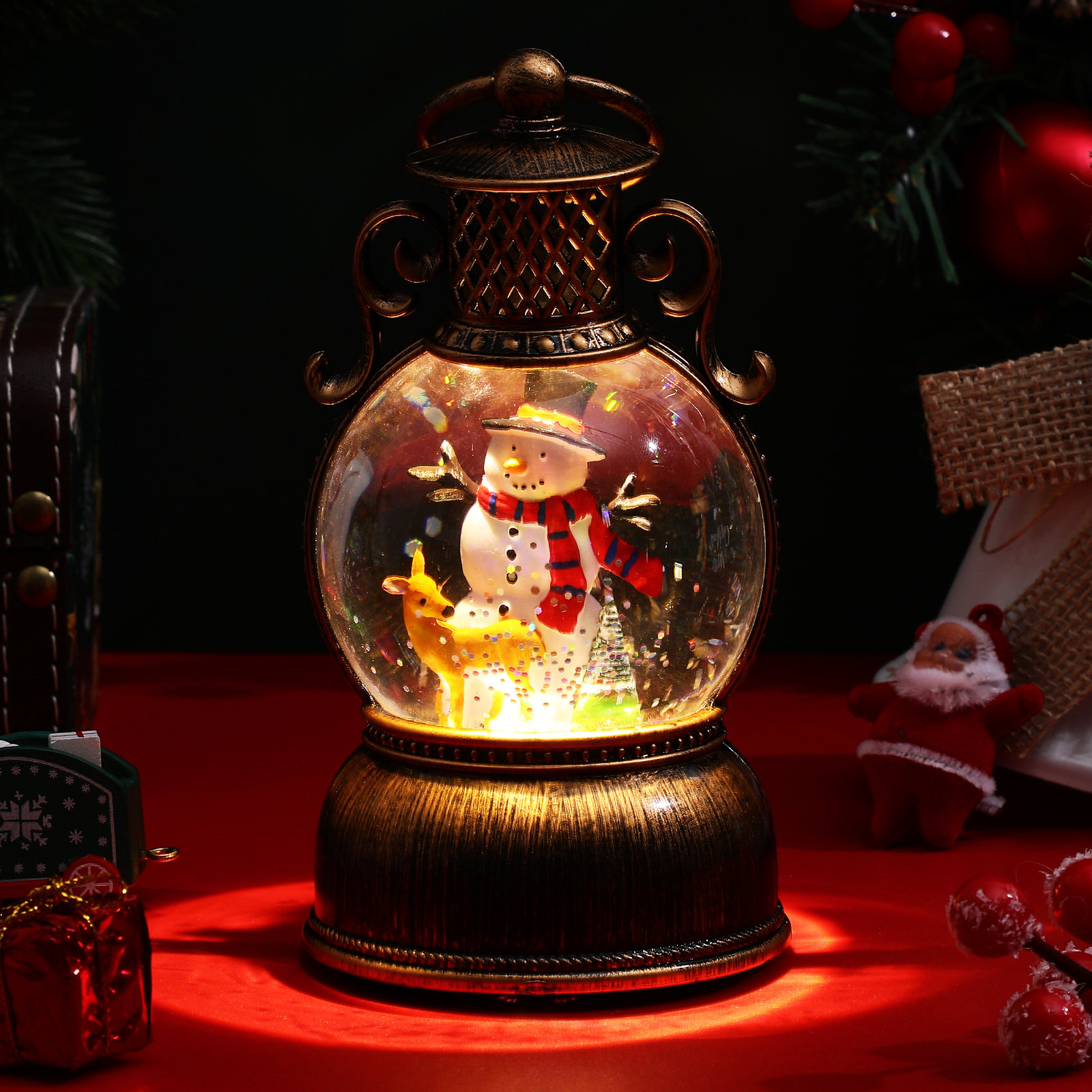 Snow Globe Musical - Caja de música navideña con globo