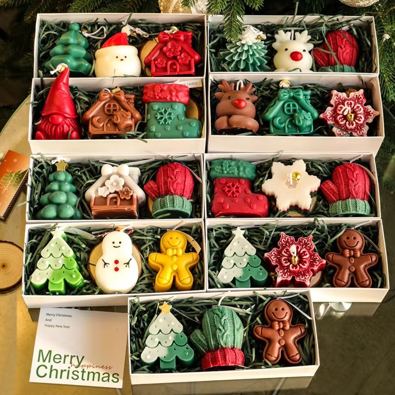 Holiday Candle Set - Juego de 3 Velas Aromáticas Navideñas