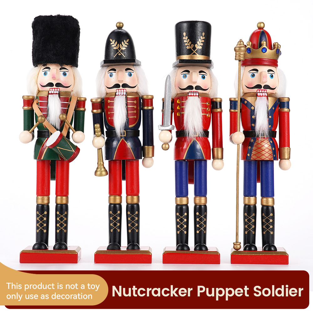 Nutcracker Figurine - Adorno de Cascanueces de madera de