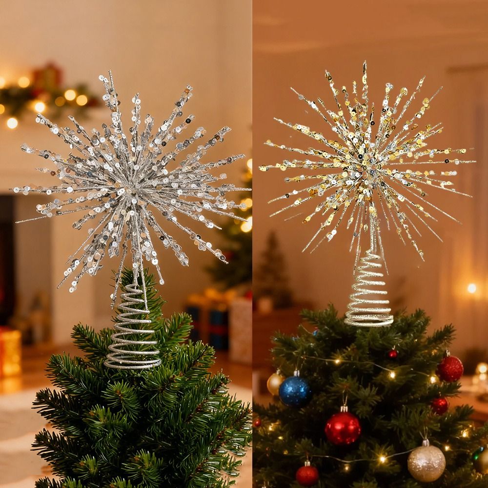 Star Tree Topper - Adorno de estrella para árbol de