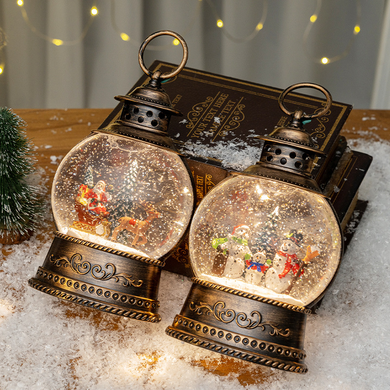 Snow Globe Musical - Decoraciones navideñas: caja de música grande,