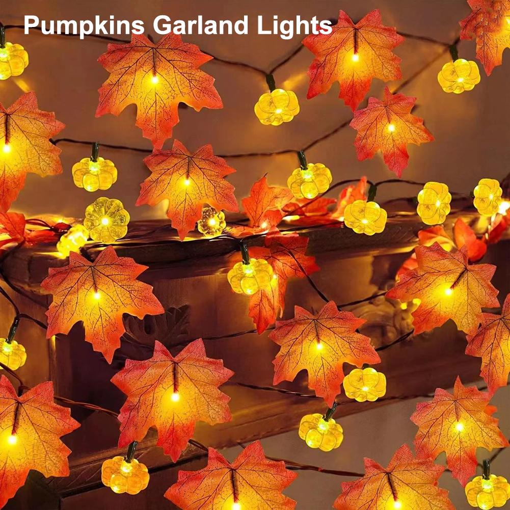 Led Fairy String Lights - Guirnalda de Luces LED de Calabaza