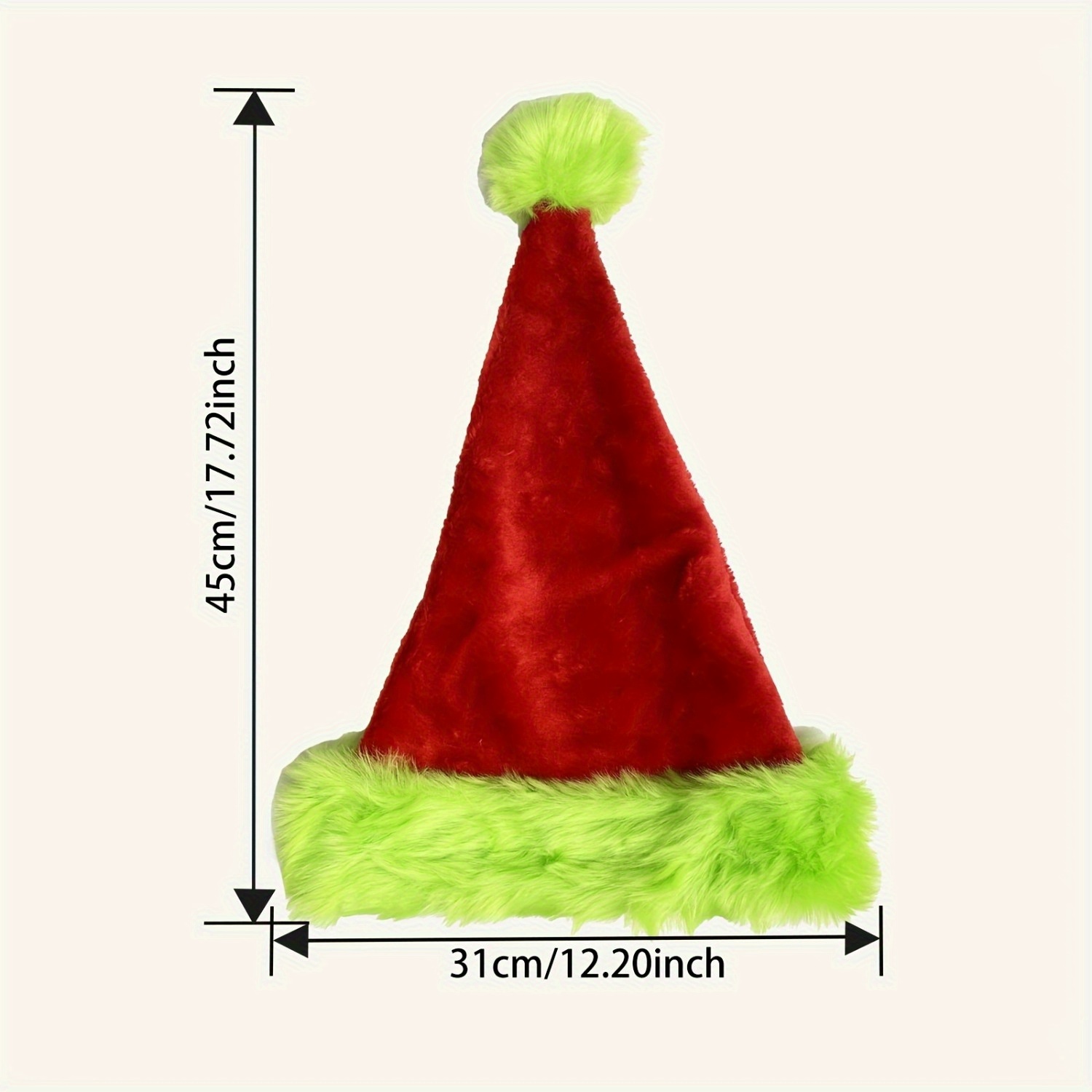 Gorro de Santa Claus Rojo con  - Santa Hat Plush reseña y precio