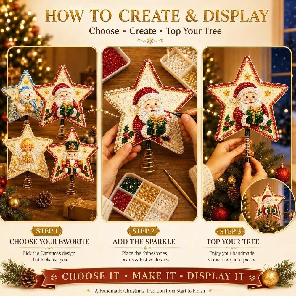 Adorno de estrella para árbol  - Star Tree Topper reseña y precio