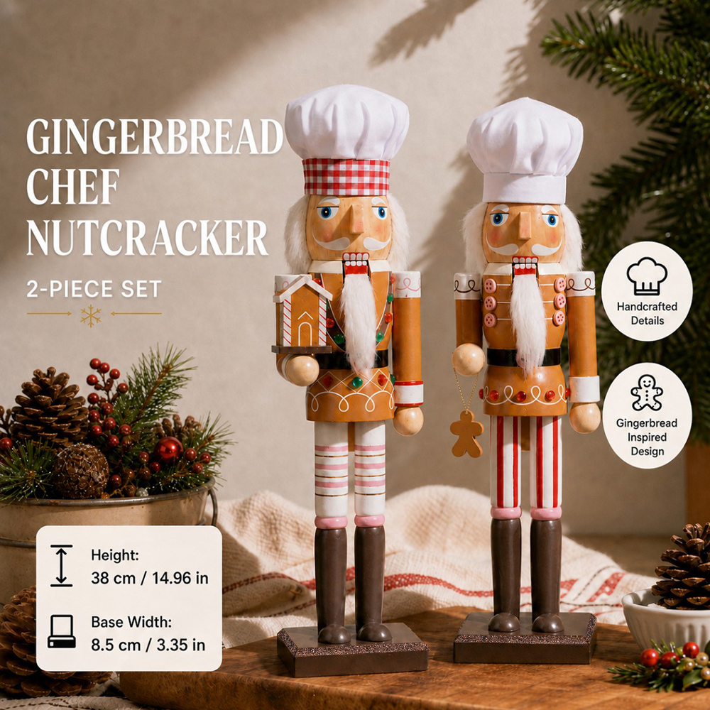 Adorno Navideño de Madera de 3 - Nutcracker Figurine reseña y precio