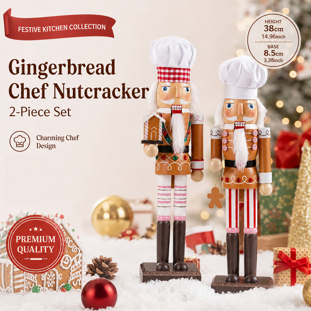Adorno Navideño de Madera de 3 - Nutcracker Figurine reseña y precio