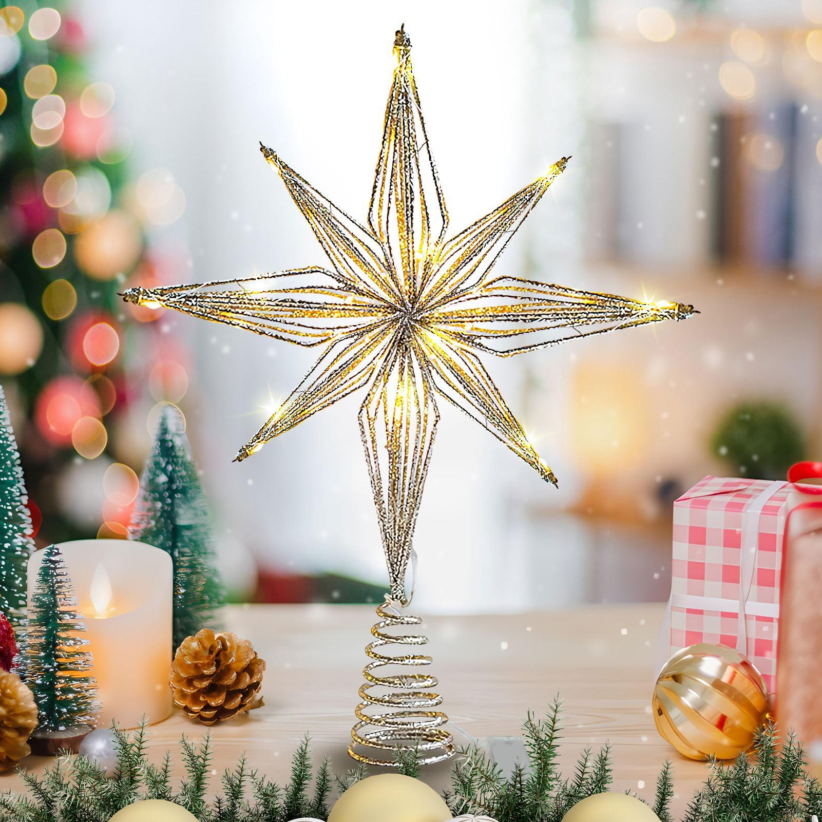 Adorno para árbol de Navidad,  - Star Tree Topper reseña y precio