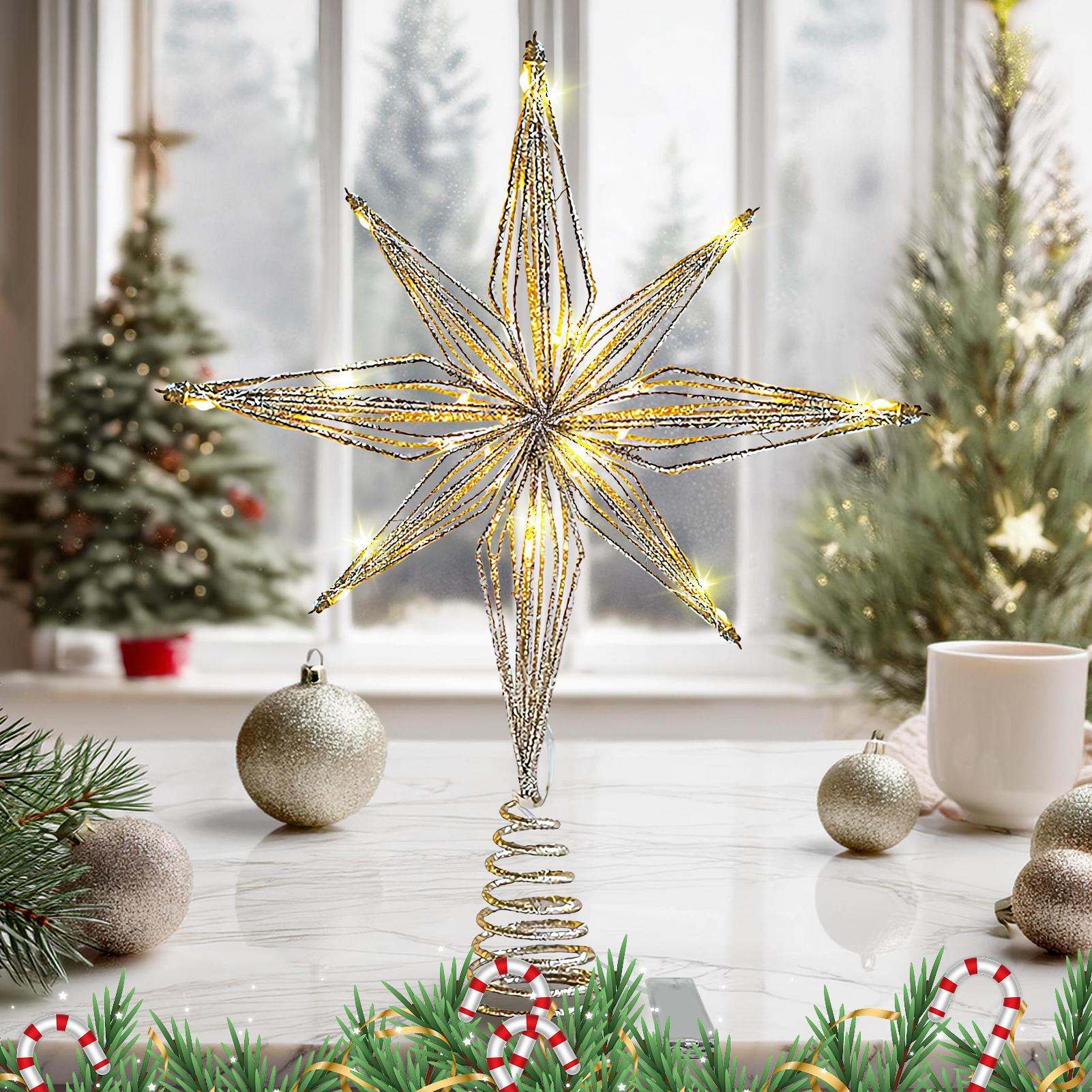 Adorno para árbol de Navidad,  - Star Tree Topper reseña y precio
